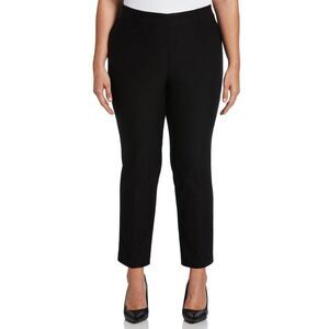 Rafaella Black Stretch Ankle Cropped Pants Professional Fit Size 16